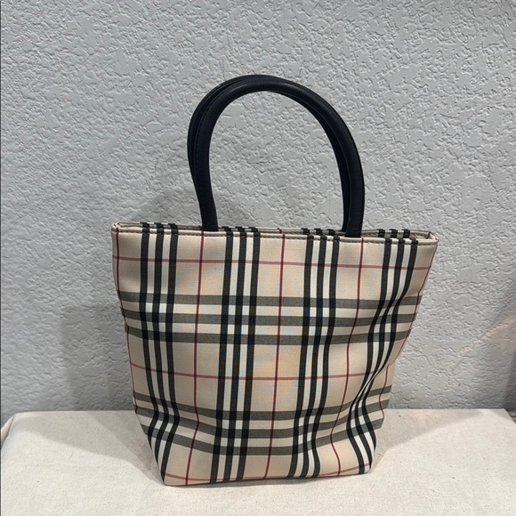 Burberry Beige Checkered Women's Bag - Picture 1 of 9